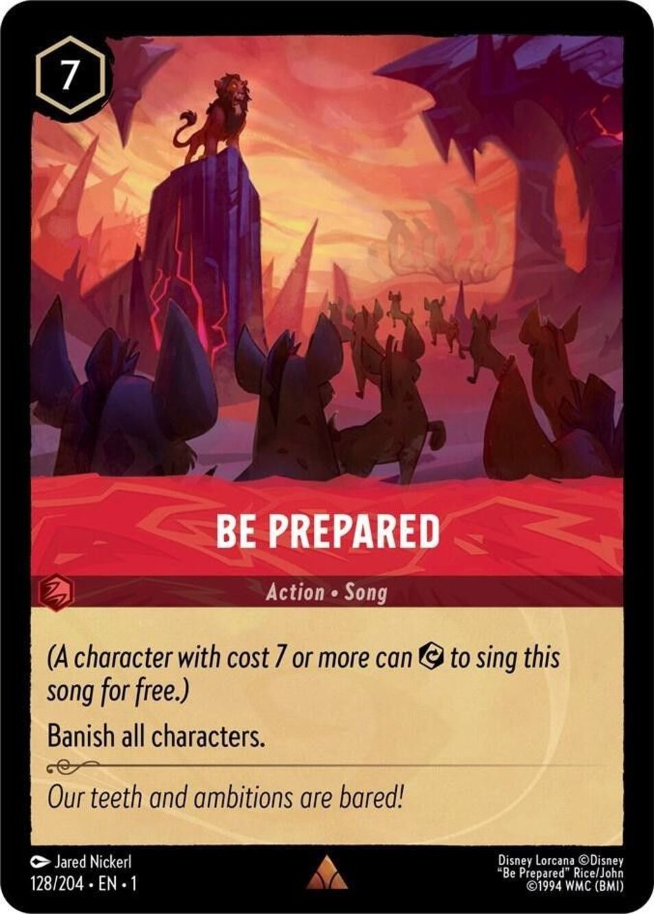 Lorcana Be Prepared - 128/204 - Rare - Cold Foil, Near Mint The First Chapter
